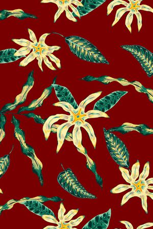 绿植树叶印花华亿平台图片