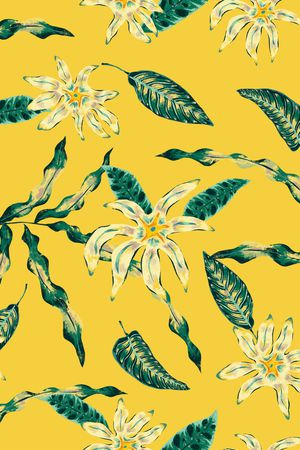 绿植树叶印花华亿平台图片