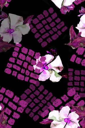 几何花卉印花华亿平台图片