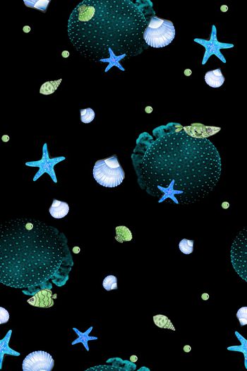 1337854-泳装-海洋贝壳海星小鱼气泡-1