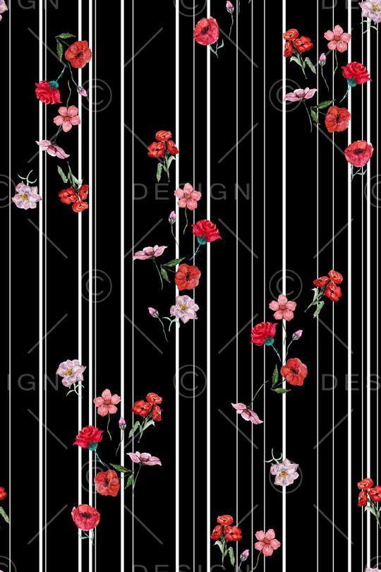 黑白条纹印花华亿平台图片