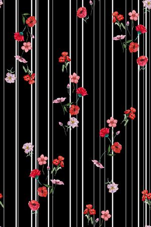 黑白条纹印花华亿平台图片