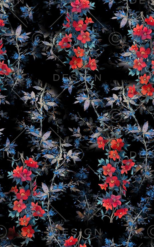 花卉印花华亿平台图片