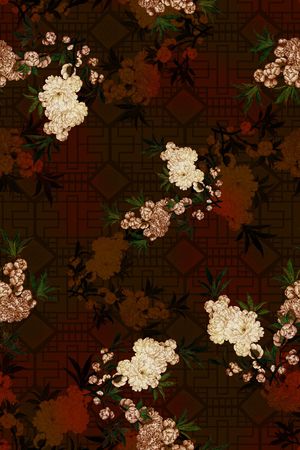 旗袍印花华亿平台图片