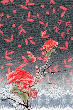 女装定位花印花华亿平台图片