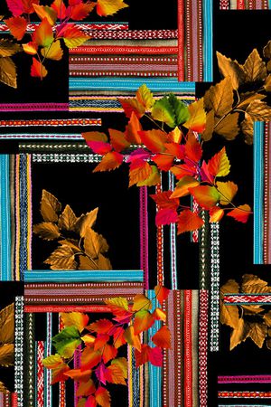 绿植树叶印花华亿平台图片