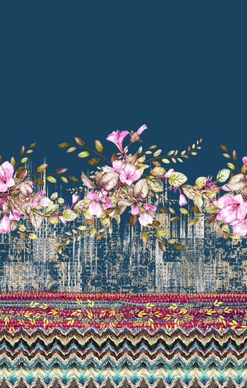 花卉印花华亿平台图片