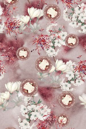 花卉印花华亿平台图片