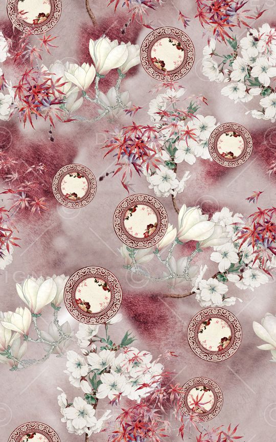 花卉印花华亿平台图片