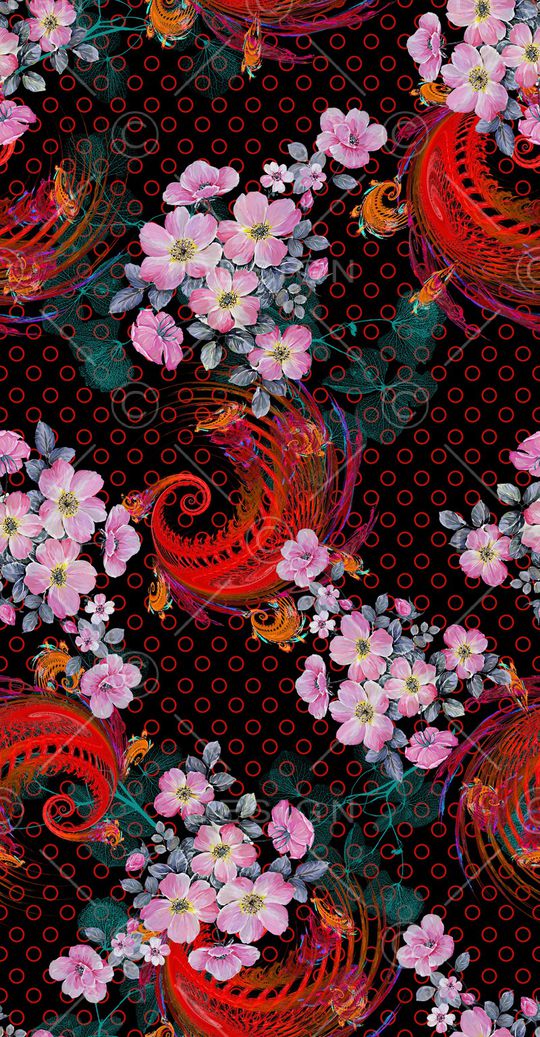 花卉印花华亿平台图片