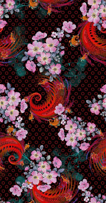 花卉印花华亿平台图片