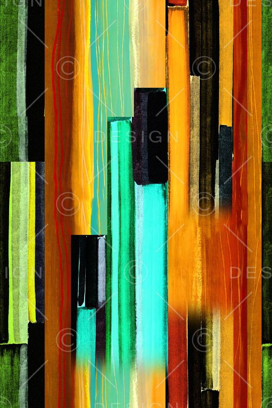 油画几何印花华亿平台图片