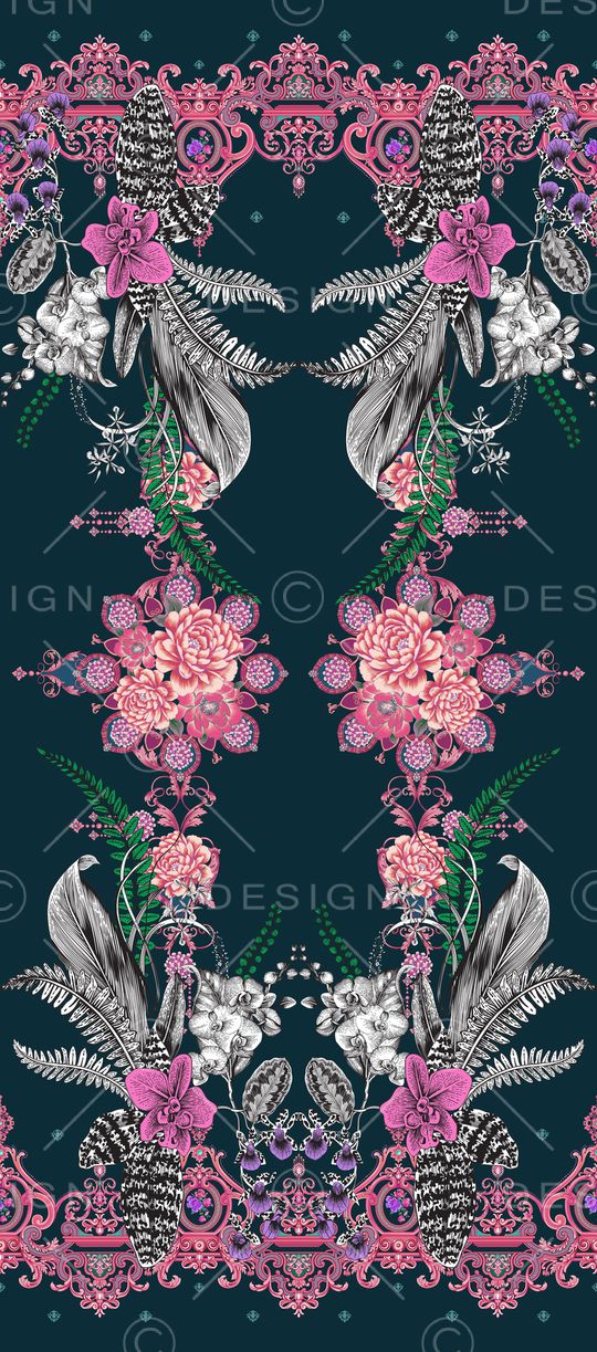 花卉印花华亿平台图片