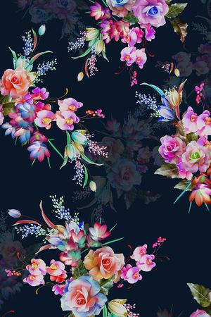 花卉印花华亿平台图片