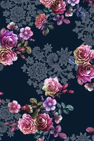 花卉印花华亿平台图片