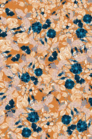 花卉印花华亿平台图片