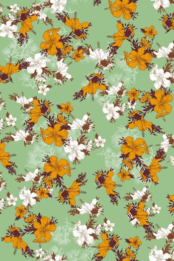 花卉印花华亿平台图片