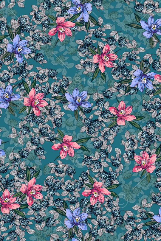 花卉印花华亿平台图片