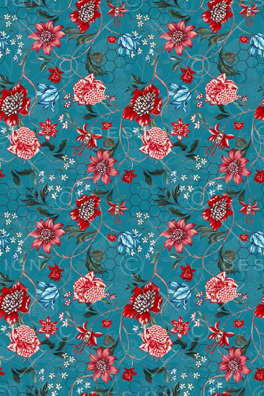 花卉印花华亿平台图片