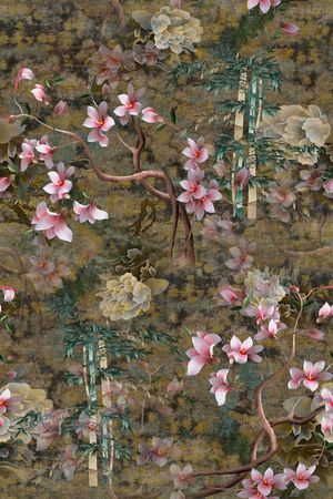 梅花印花华亿平台图片