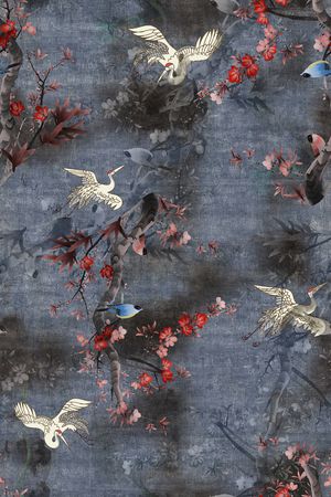 梅花印花华亿平台图片