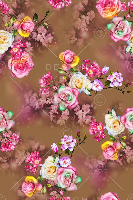 花卉印花华亿平台图片