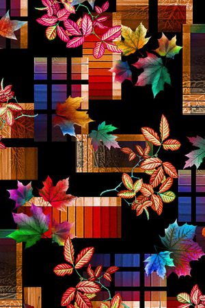 绿植树叶印花华亿平台图片