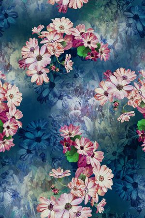 花卉印花华亿平台图片