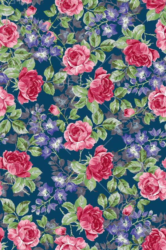 花卉印花华亿平台图片