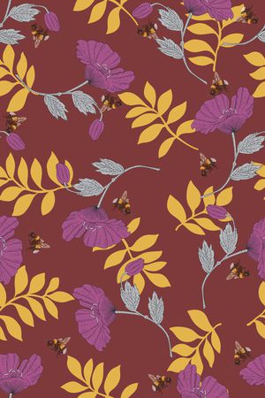 花卉印花华亿平台图片