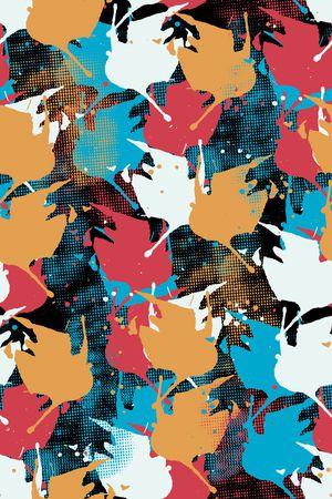 抽象男装印花华亿平台图片