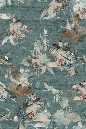 花鸟印花华亿平台图片