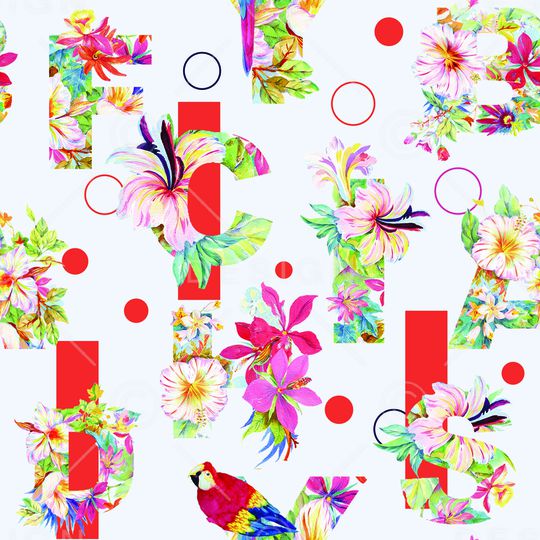 鹦鹉印花华亿平台图片