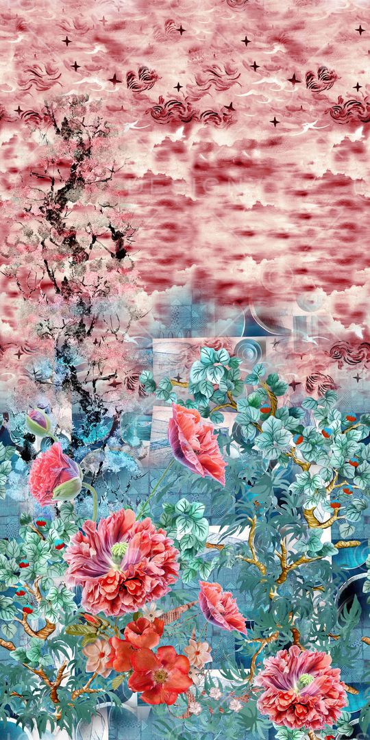 女装定位花印花华亿平台图片