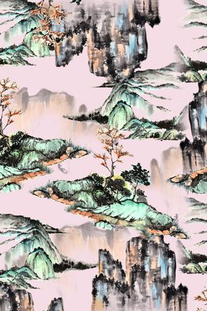 树枝印花华亿平台图片