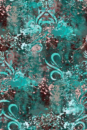 抽象男装印花华亿平台图片