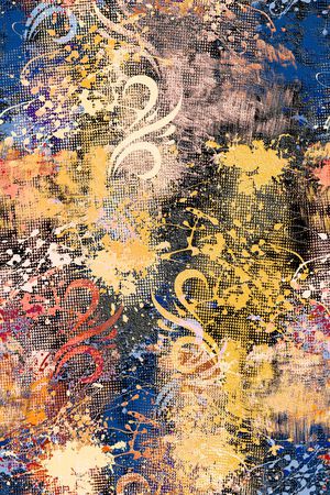 抽象男装印花华亿平台图片