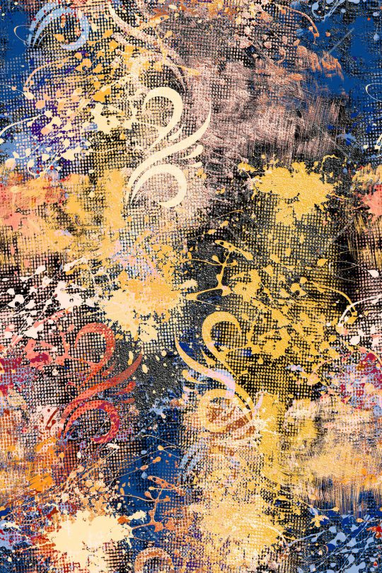 抽象男装印花华亿平台图片