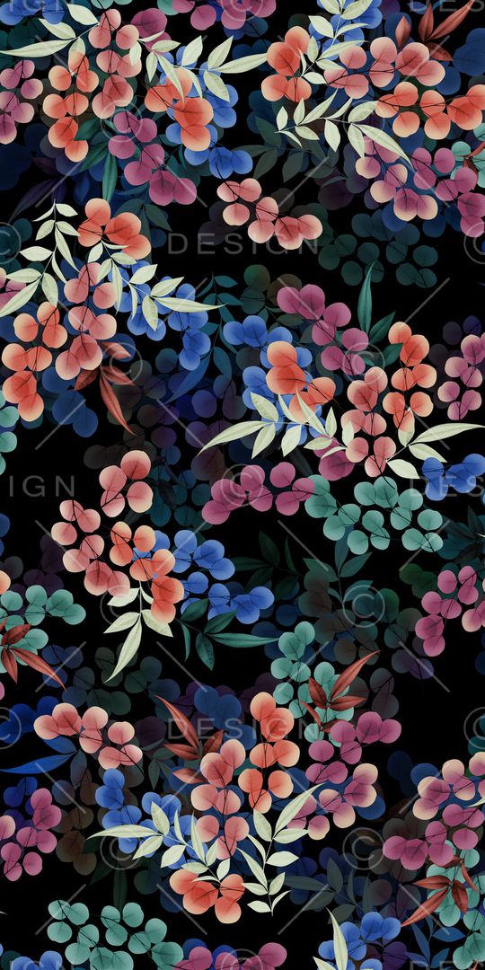 花卉印花华亿平台图片