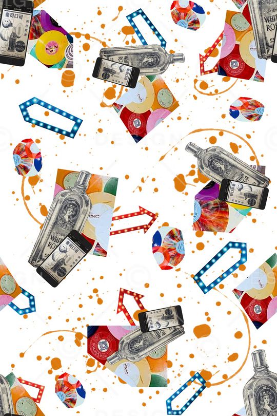 抽象花卉印花华亿平台图片