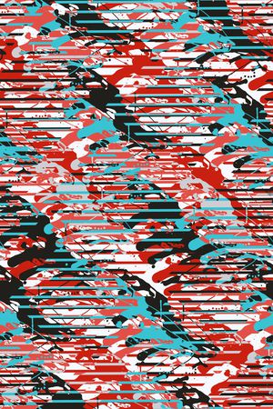 抽象男装印花华亿平台图片