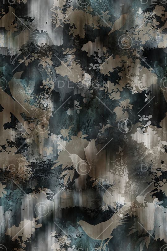 花鸟印花华亿平台图片