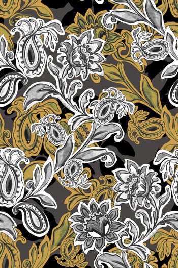 佩斯利印花华亿平台图片