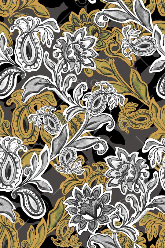 佩斯利印花华亿平台图片