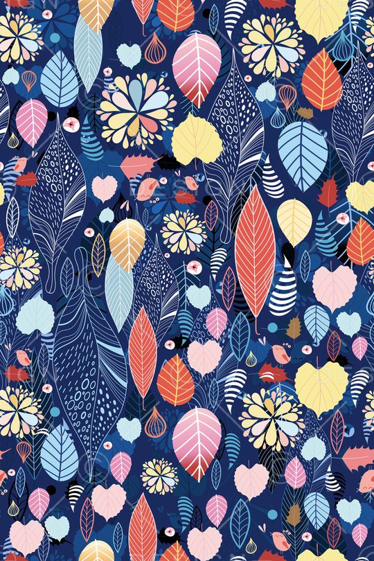 绿植树叶印花华亿平台图片