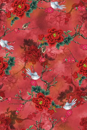 花卉印花华亿平台图片