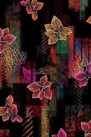 绿植树叶印花华亿平台图片