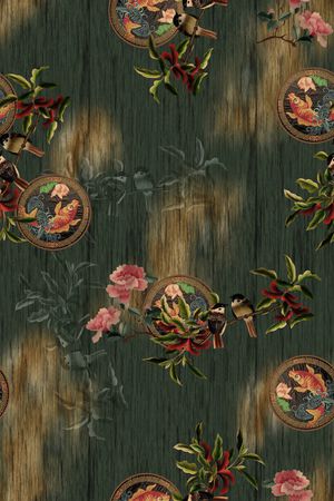 花鸟印花华亿平台图片