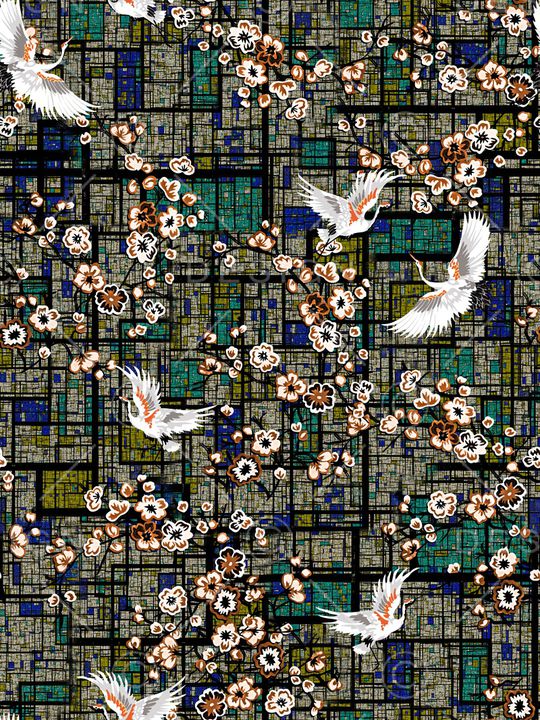 梅花印花华亿平台图片