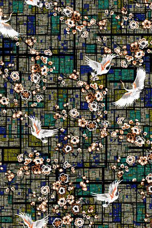 梅花印花华亿平台图片